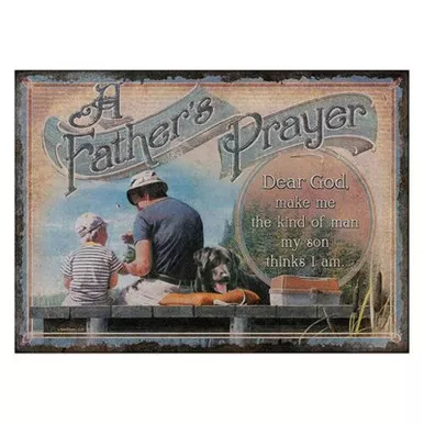 12″ x 17″ Tin Sign A Fathers Prayer
