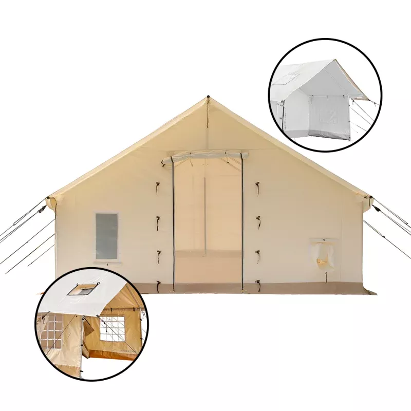 14’x16′ Alpha Pro Wall Tent , Extended Flysheet & Porch (Water Repellent)