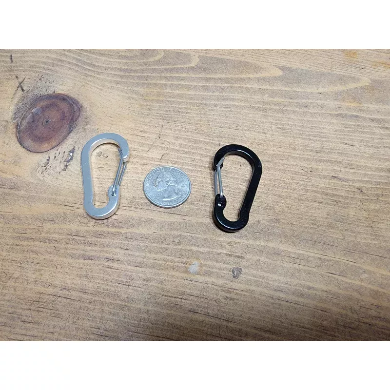 2 Mini Wire Gate Carabiner|Black&Silver