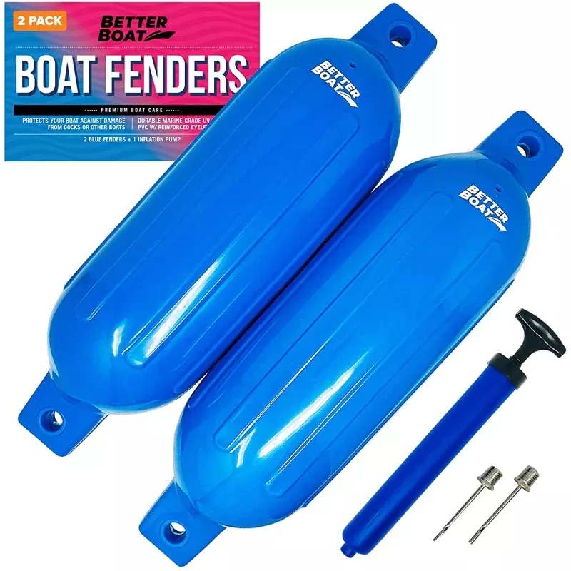 2 Pk Boat Fenders|White&Black&Blue