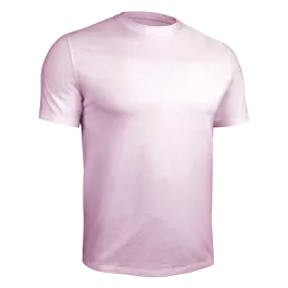 2UNDR Men’s Luxury Crew Tee – Heathered Light Pink – M