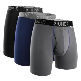 2UNDR Men’s Swing Shift Boxer Brief – 6″ – 3 Pack