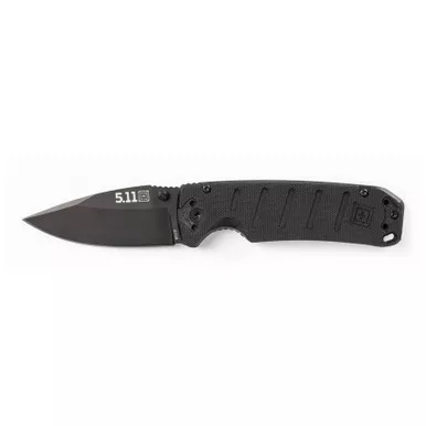 5.11 Tactical 51158 Ryker DP Mini Everyday Carry Folding Knife 3.00″ D2 Steel Plain Edge Blade, Black
