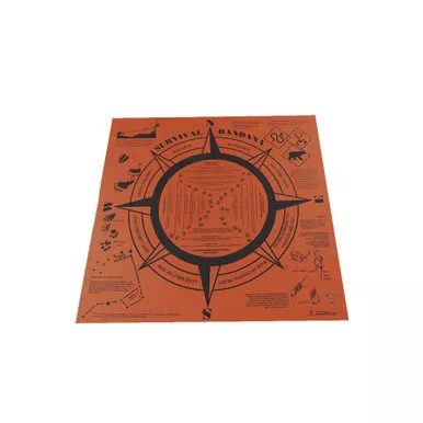 5ive Star Gear 3768000 Survival Handkerchief/Bandana, Orange, 20" x 20"