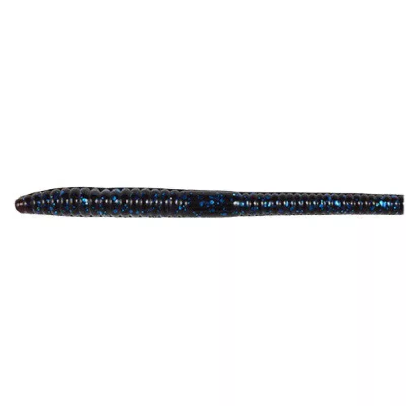 6 Finesse Worm (Money) – Black / Blue Flake