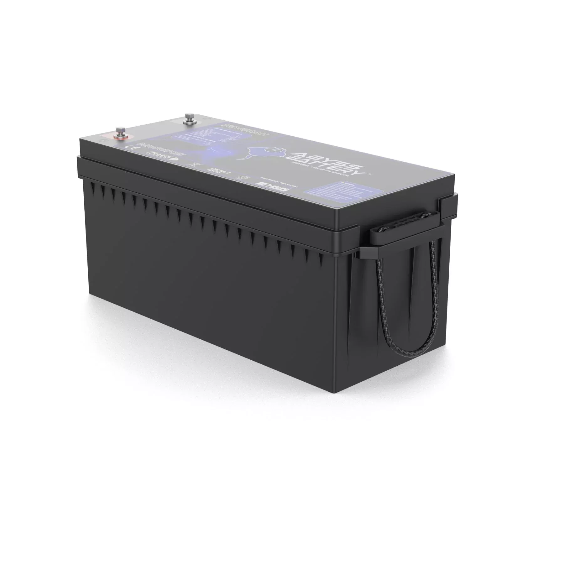 Abyss | Lithium Golf Cart Battery | Model AB-72V60 | Voltage 72V | 60Ah Deep Cycle | Group 8D Drop-In Replacement | IP65 Waterproof | Bluetooth BMS
