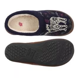 Acorn Women's Forest Clog Slippers - Navy Moose - L