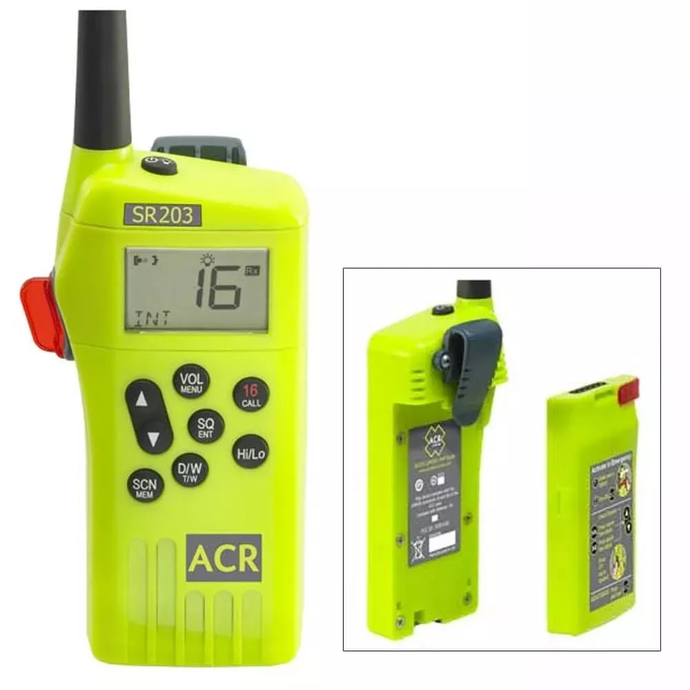 ACR SR203 GMDSS Survival Radio w/Replaceable Lithium Battery – 2827