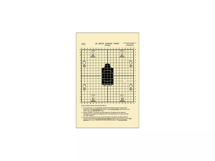 Action Target 25-meter Zeroing Center Mass Target, 100