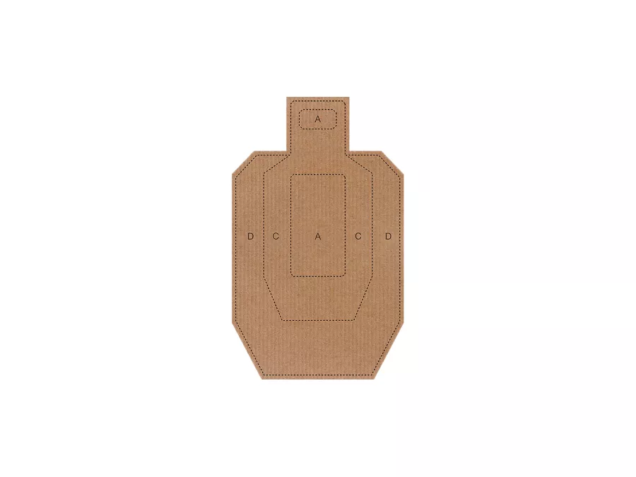 Action Target IPSC/USPSA Cardboard Target, Brown, 100
