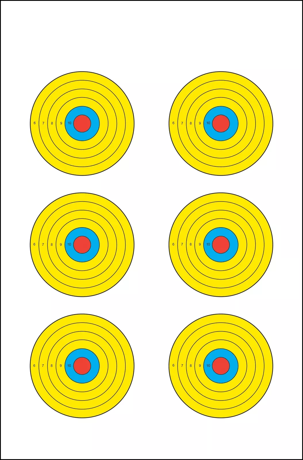 Action Tgt Bright 6 Bullseye 100pk