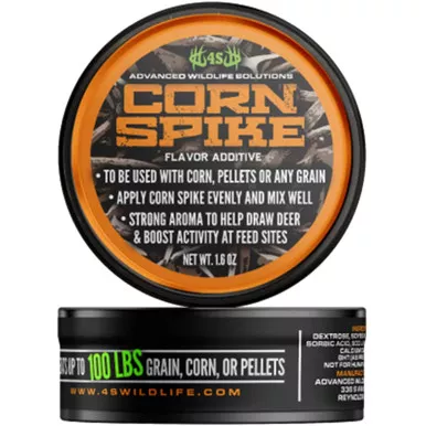 Advanced Wildlife Solutions Corn Spike Corn Flavor Additive Attractant for Deer Feed Pocket Can, 1.6oz