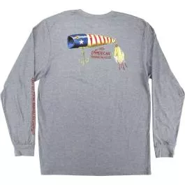 AFTCO Men's Popper LS T-Shirt - Graphite Heather - S