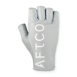 AFTCO Solblok Fingerless Fishing Gloves - Harbor Gray - M