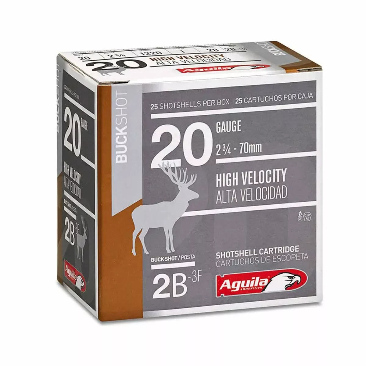 Aguila Shotshell 20 Ga 2-3/4″ #2 25/Box