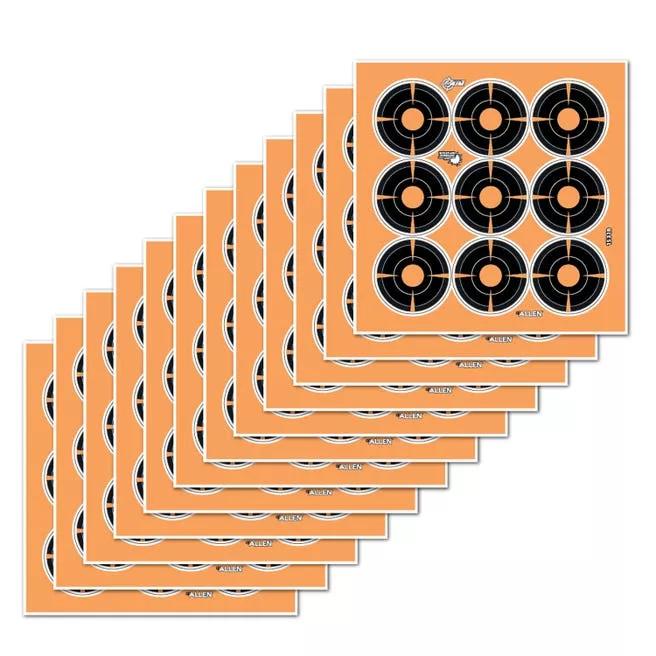 Allen EZ Aim Adhesive Splash 2″ Bullseye 12 Sheets #15318