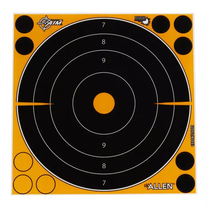 Allen EZ Aim Adhesive Splash 8″ Reactive Paper Bullseye Targets 6 Pack #15316