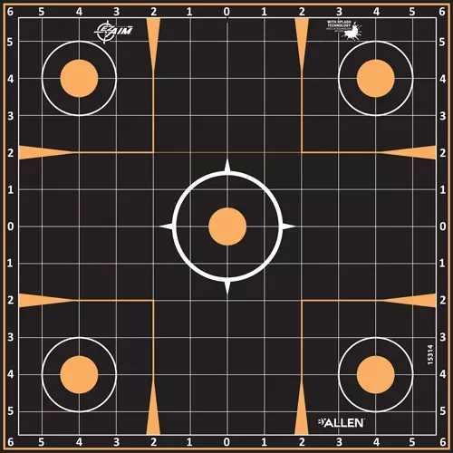 Allen Ez Aim Splash Adhesive - Grid Target 5-pk 12"x12"