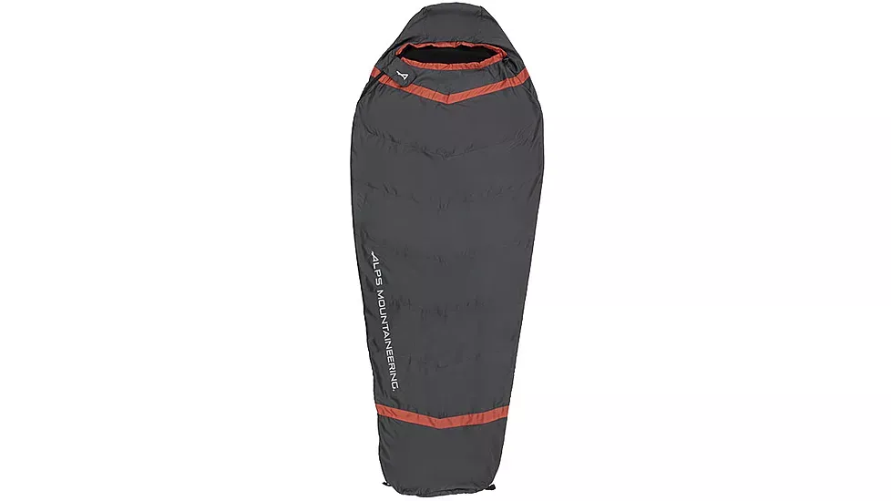 ALPS Mountaineering Wisp Sleeping Bag – Charcoal And Red #4900042