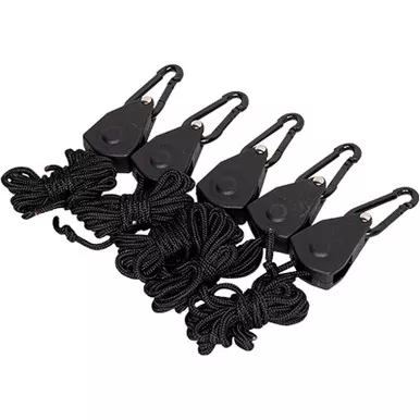 Ameristep Quick-Cinch Ratchet Tie Downs, 5-Pack, Black, one Size