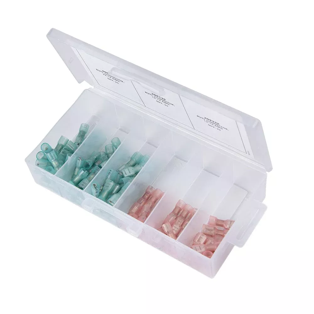 Ancor Heat Shrink Universal Speaker Connector Kit f/22-18/16-14 – Assorted 90 Piece