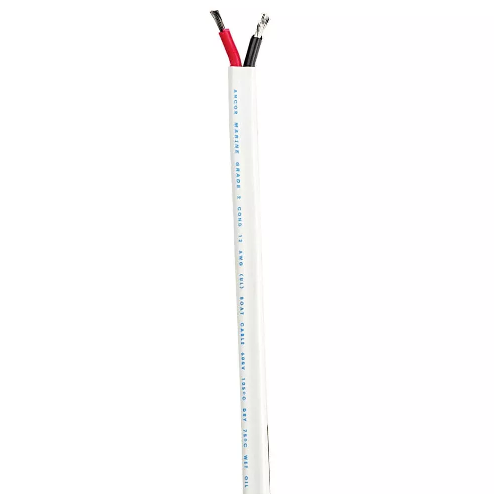 Ancor Standard Duplex Cable - Flat 8/2 - 2x8mm² - Red/Black - 100'