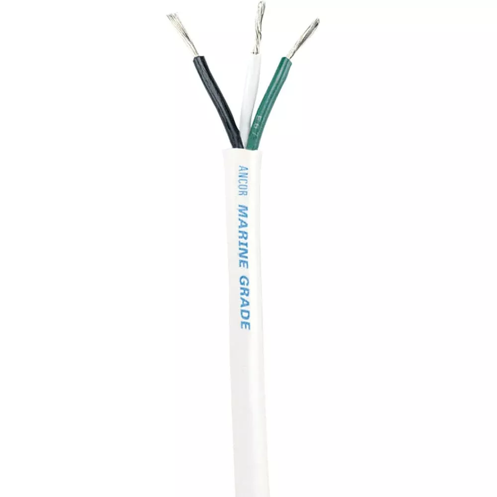 Ancor White Triplex Cable - 12/3 AWG - Round - 250'