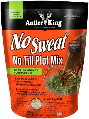 Antler King | No-Sweat No-Till 4.5 lb Bag Spring/fall | For 1/4 Acre