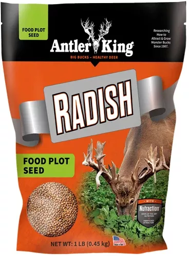Antler King | Radish 1 lb Bag | Annual Food Plot Seed | For 1/10 Acre