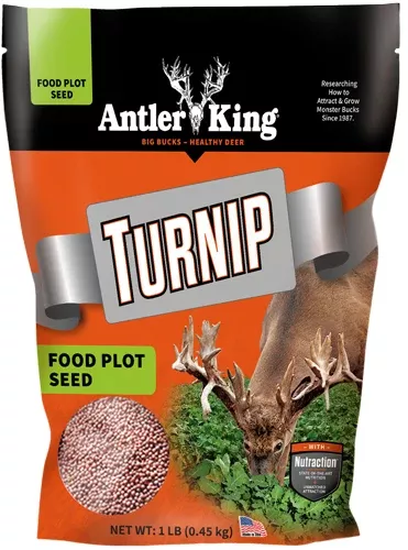Antler King | Turnips 1 lb Bag | Annual Food Plot Seed | For 1/8 Acre