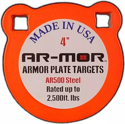 Ar-mor 4″ Ar500 Steel Gong – 1/2″ Thick Steel Orange Round