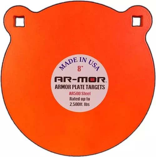 Ar-mor 8″ Ar500 Steel Gong – 3/8″ Thick Steel Orange Round