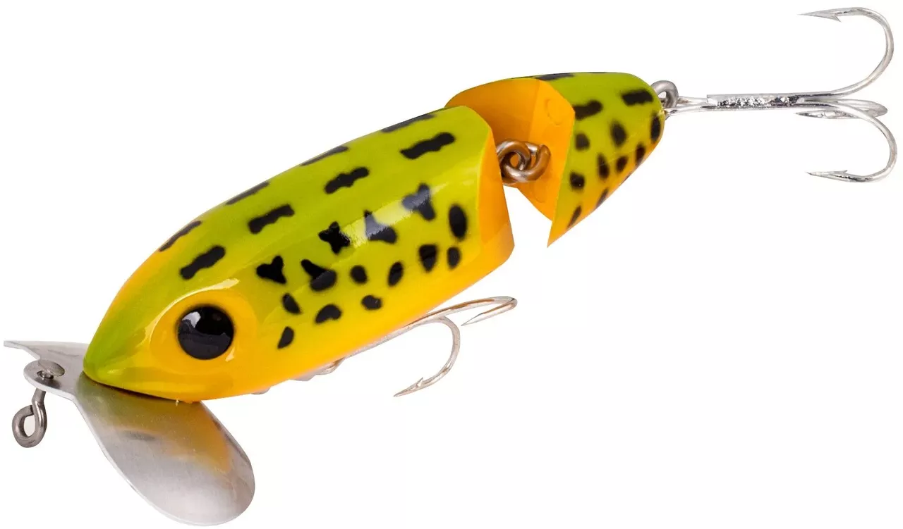 Arbogast Jointed Jitterbug 5/8oz Frog – Yellow Belly #G670-07