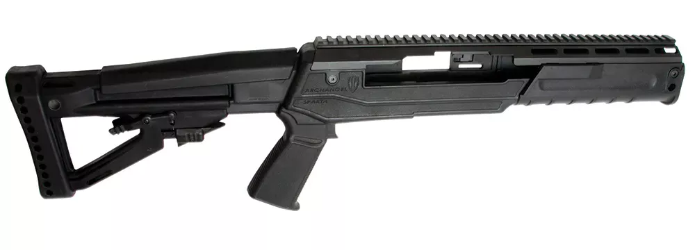 ArchangelSparta Conversion Stock Black Synthetic 4 Position Collapsible with Pistol Grip for Ruger Mini-14, Mini Thirty