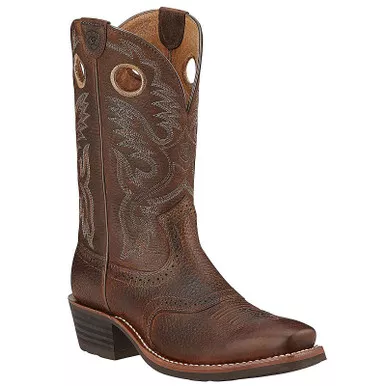 Ariat Men's Heritage Roughstock Western Cowboy Boot Brown Oiled Rowdy