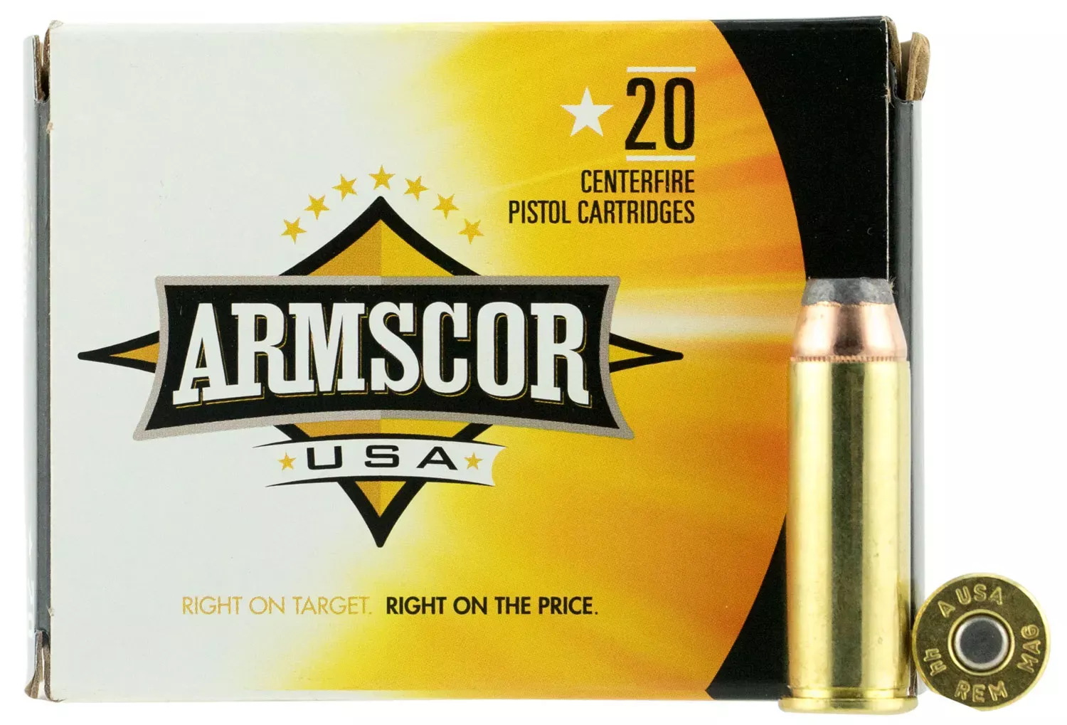 Armscor FAC44M-2N Pistol Ammo 44 Mag 240gr JHP 20rd