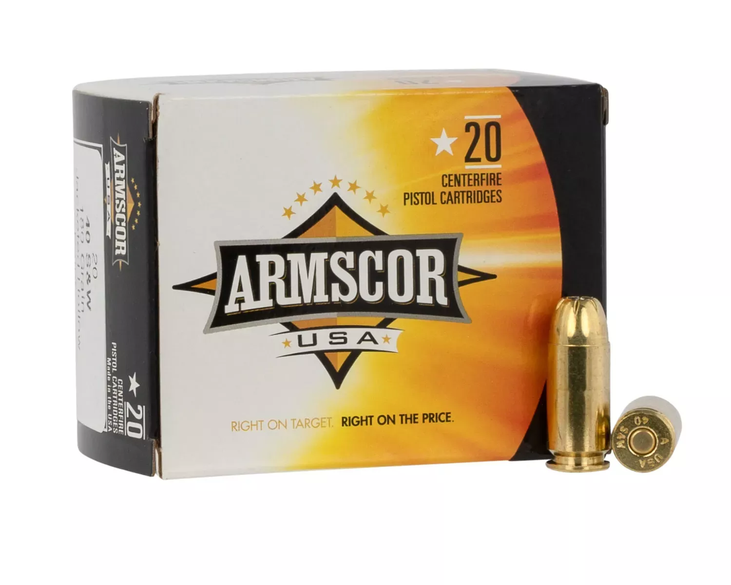 Armscor USA 40 S&W 180 gr Jacket Hollow Point 20 Per Box