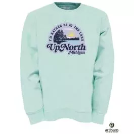 Artisans Women's A-Team Rather Be At Lake Crew - Celeste - S
