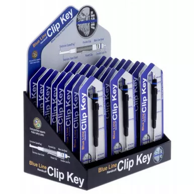 ASP 81925 Universal Thin Blue Line Police Handcuff Key - Merchandiser Set (24 Piece)