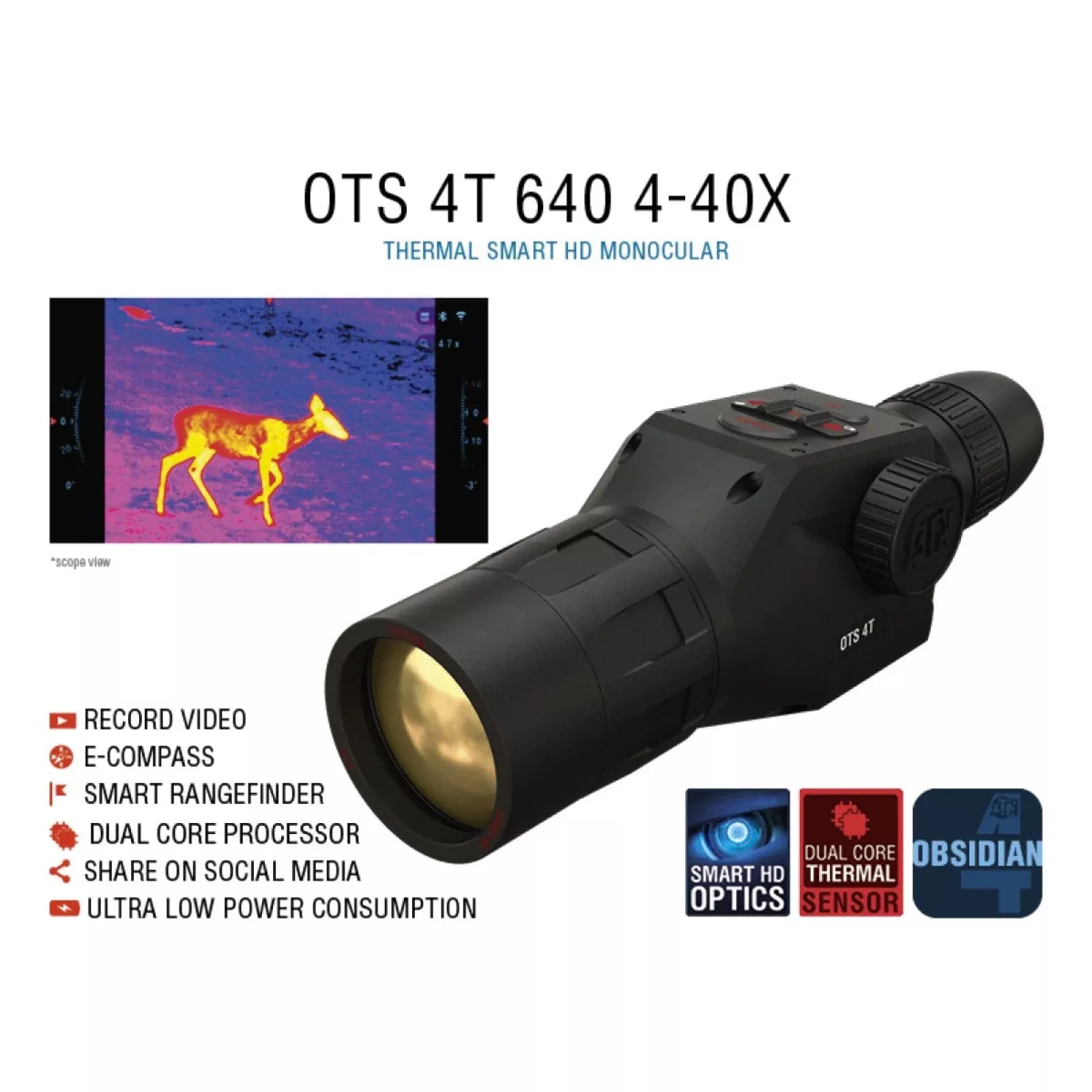 ATN OTS 4T 4-40x 640×480 Thermal Viewer