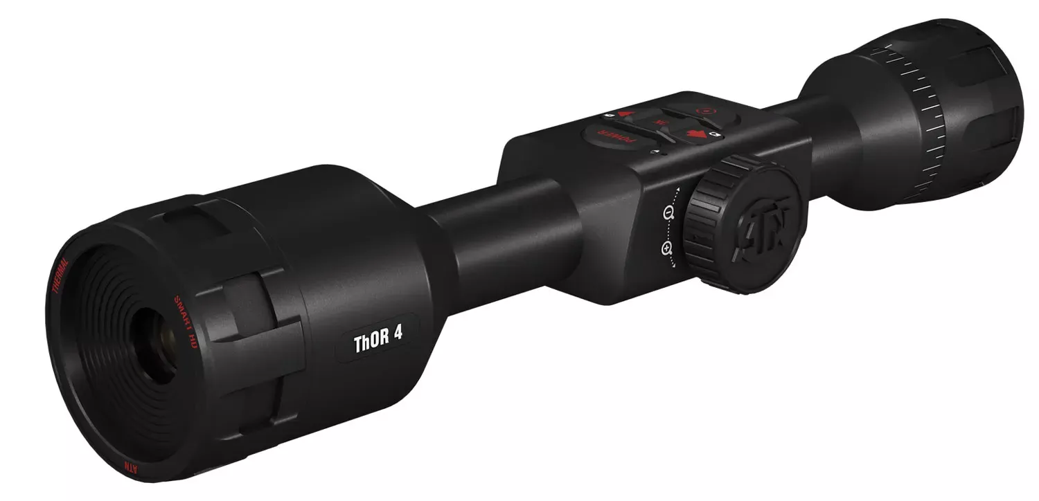 ATN Thor 4 Thermal Rifle Scope 4.5-18X Multi Reticle 384×288 60Hz Resolution 30mm Tube Rangefinder Aluminum Black