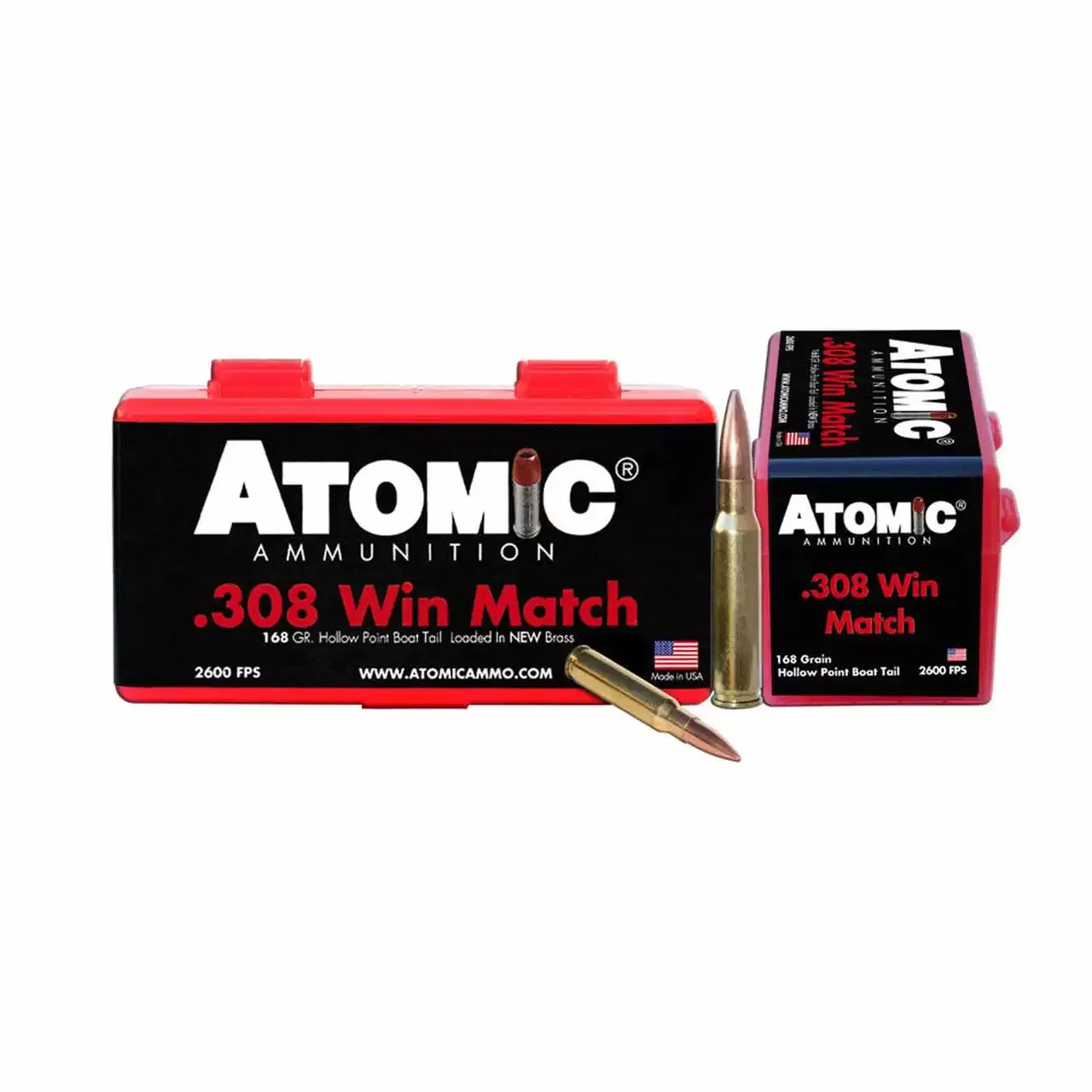 Atomic Rifle 308 Win 168 Gr. Hollow Point Boat Tail 50/Box