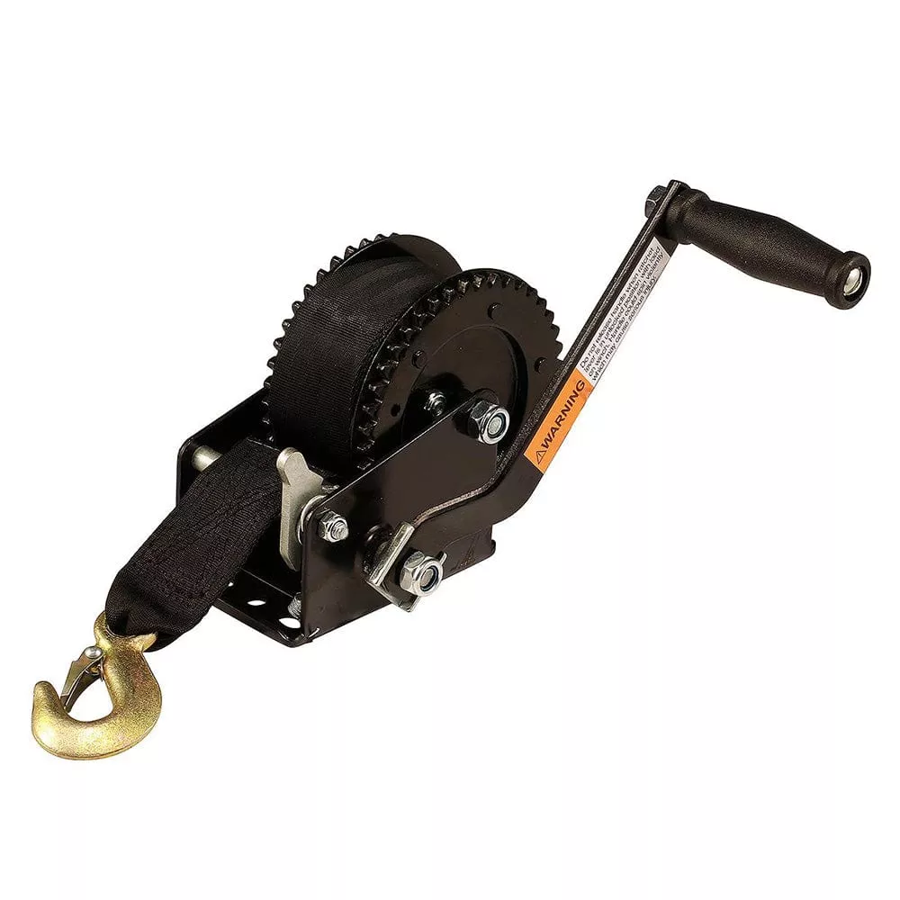 Attwood 2000 lb Dual Drive Winch – 2″ x 20′ Nylon Strap