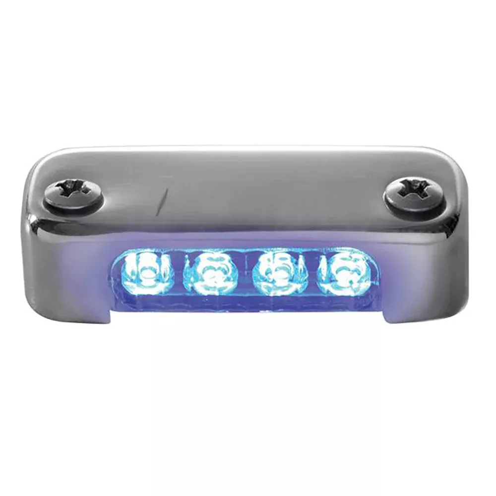 Attwood Blue LED Micro Light w/Stainless Steel BezelVertical Mount [6350B7]