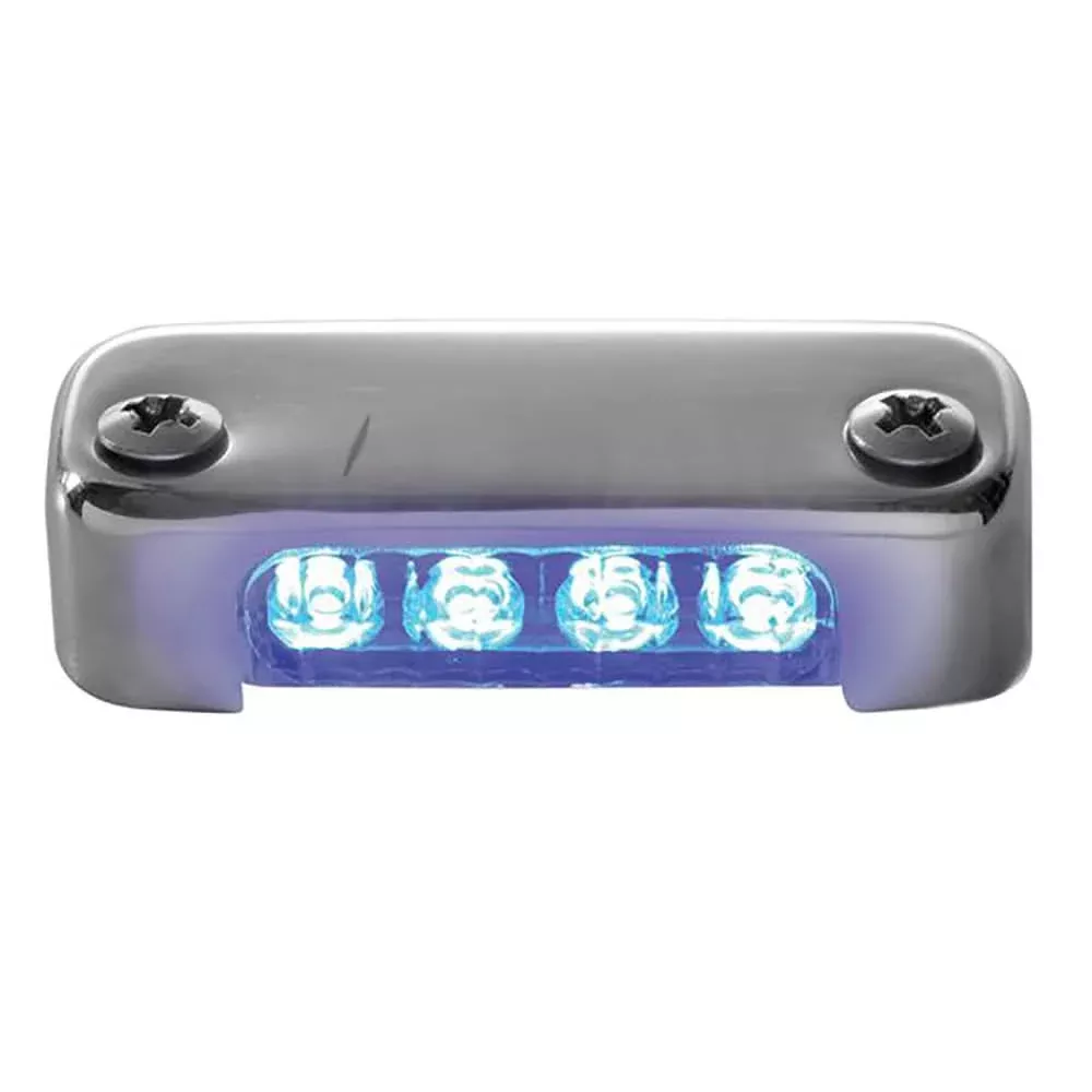 Attwood Blue LED Micro Light with Stainless Steel Bezel & Vertical Mount - 6350B7
