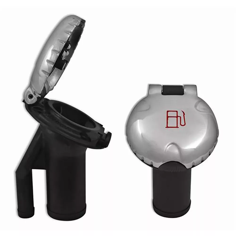 Attwood Deck Fill f/Pressure Relief Systems - Angled Body & Scalloped Stainless Steel Cap - 99DFPVAS1S