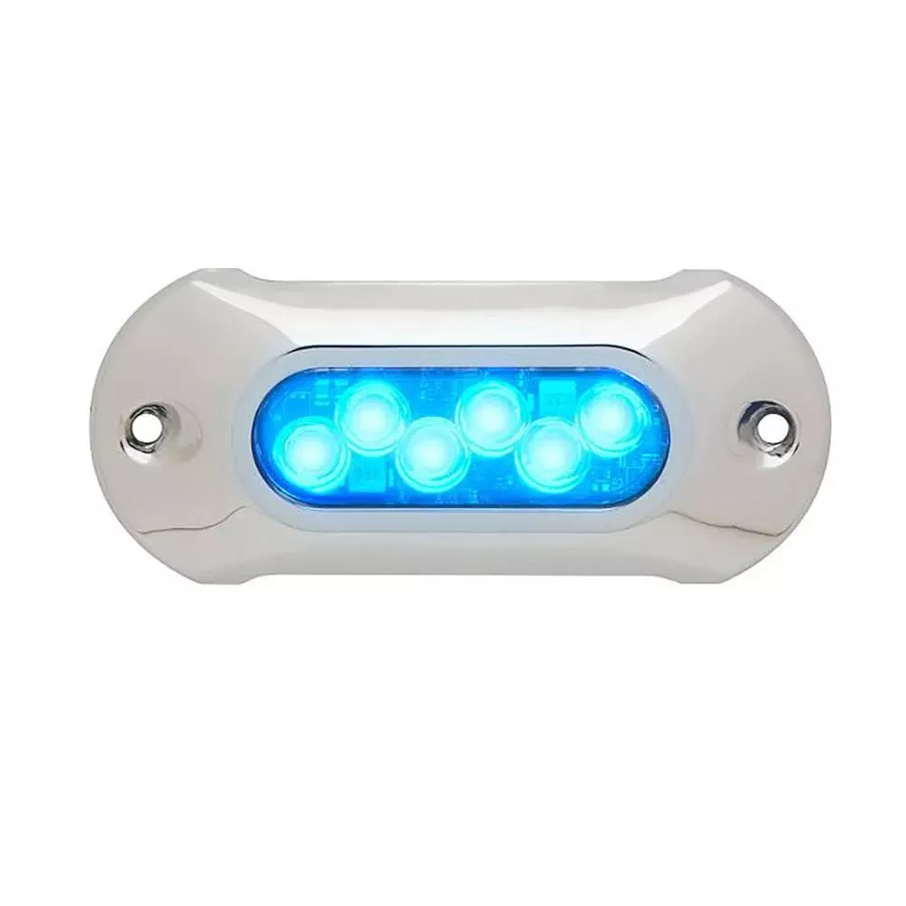 Attwood LightArmor HPX Underwater Light - 6 LED & Blue - 66UW06B-7