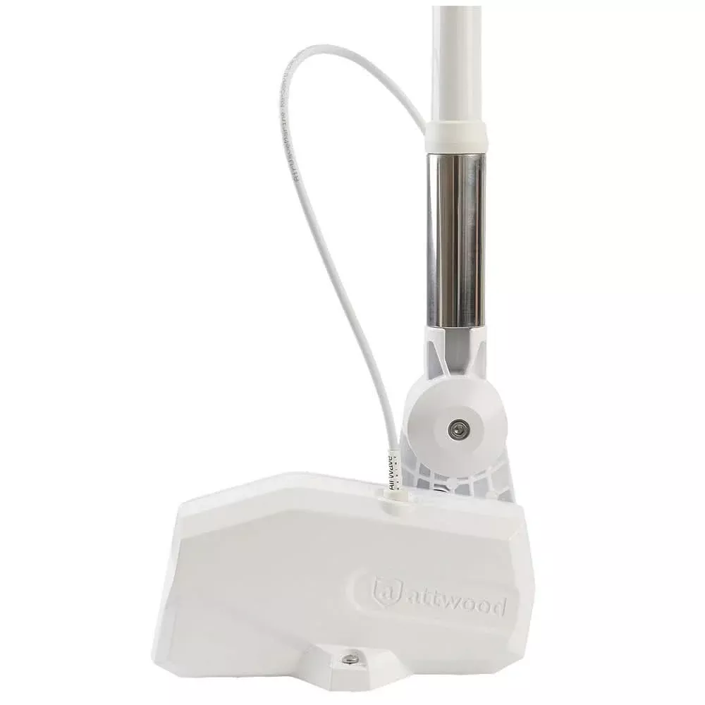 Attwood PowerBase Antenna - White Powered Fold-Down Antenna Base - 6100-AT-7