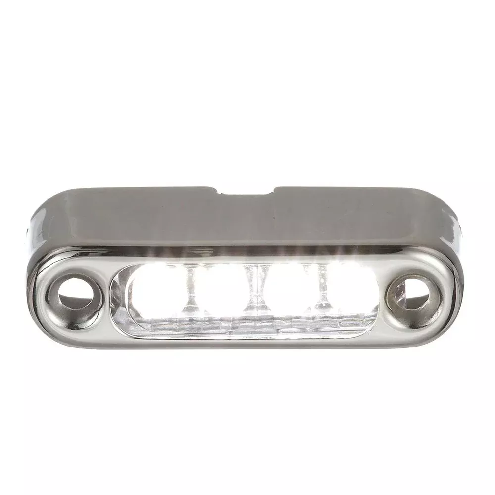 Attwood White LED Micro Light w/Stainless Steel BezelVertical Mount [6350W7]