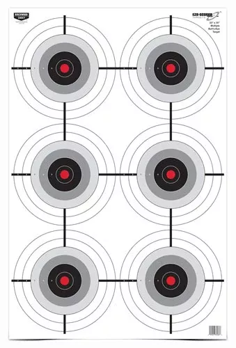 B/c Target Eze-scorer 23"x35" - Multiple Bull's-eye 5 Targets
